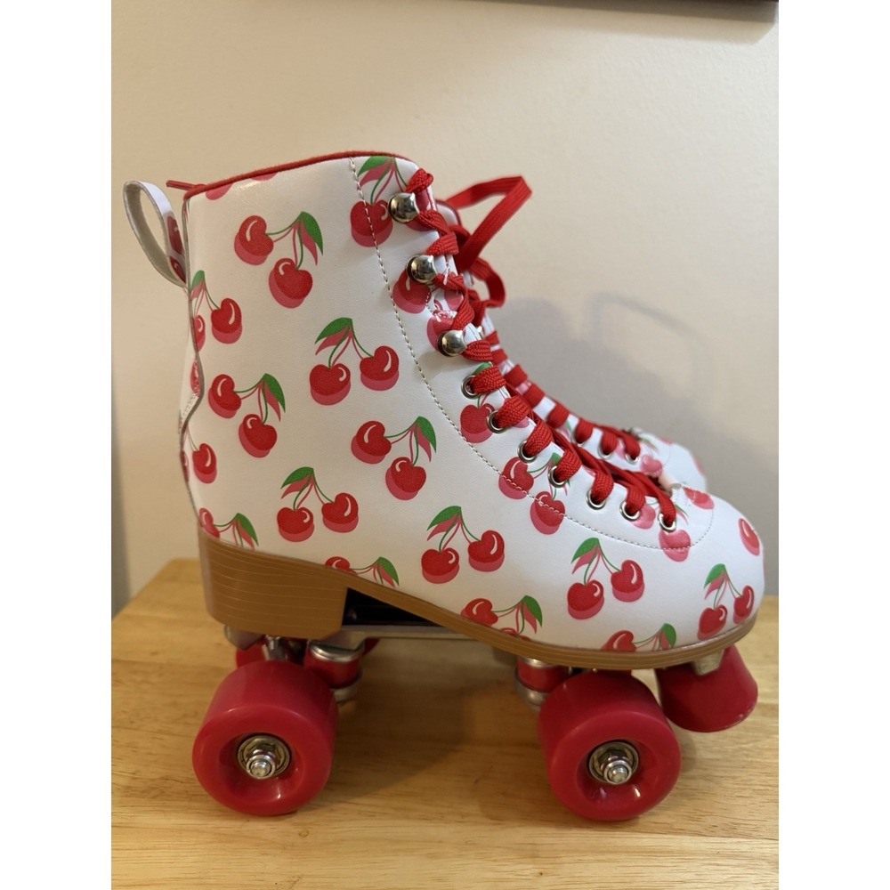 Altar'd State Vintage Style Cherries Roller Skates Women's Size 7 Worn Once